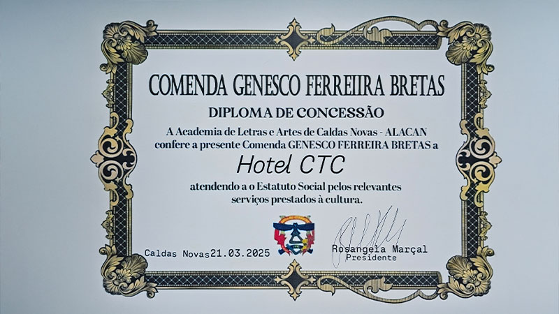 Seresta do Hotel CTC em Caldas Novas: Reconhecimento Cultural