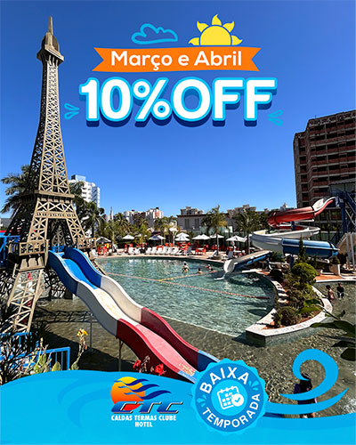 10% OFF em Março e Abril | Caldas Novas