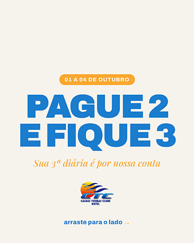 Promoção Caldas Novas | Pague 3 e fique 2 diárias